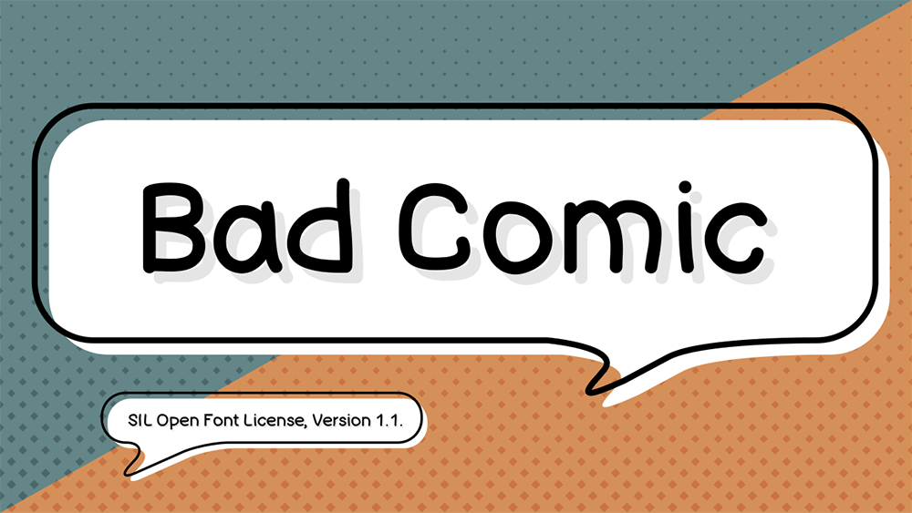 【Bad Comic】英文手写风格字体,2种样式和782个字形
