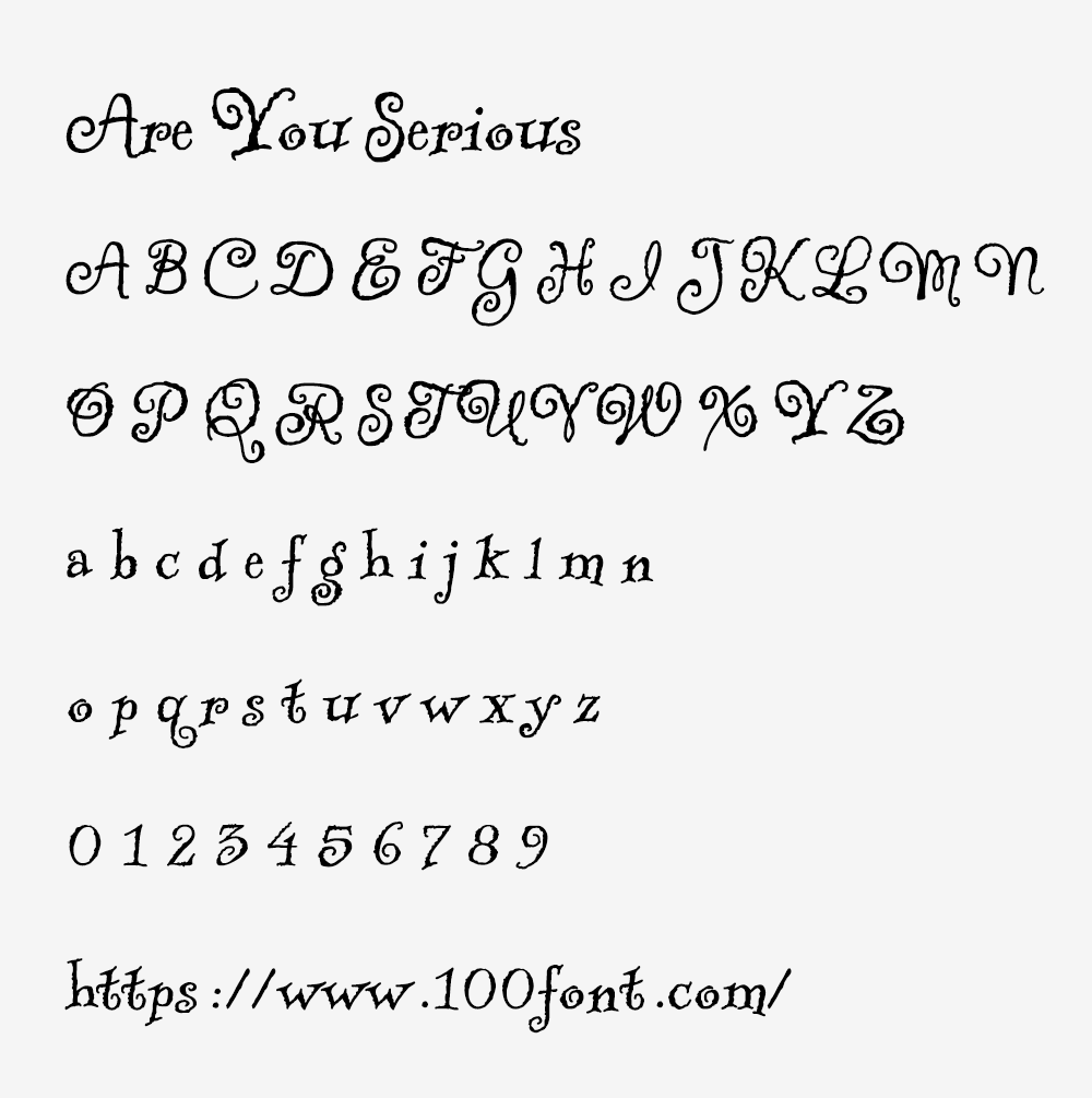 【Are You Serious】一种俏皮有趣的免费英文字体