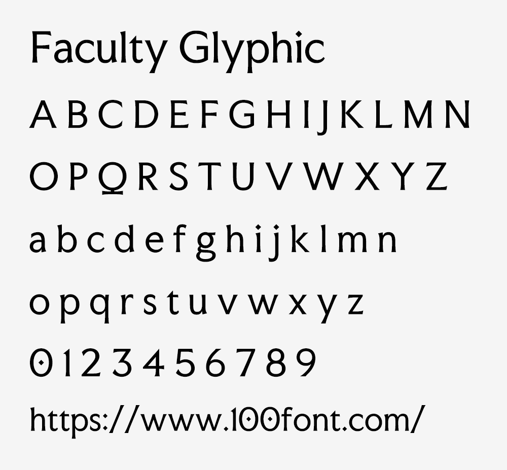 【Faculty Glyphic】一款灵感来自雕刻的免费英文字体