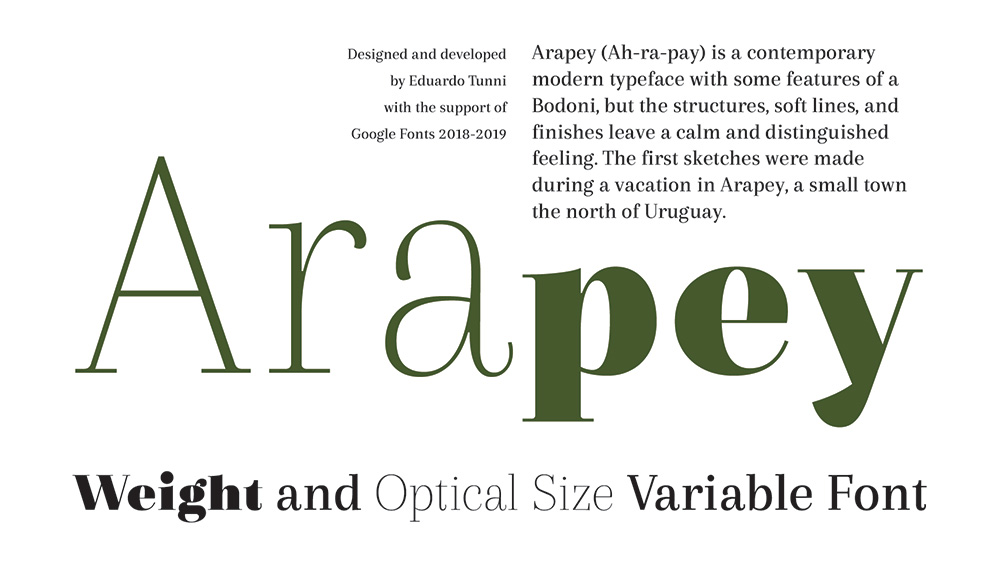 【Arapey】一款平静而独特的当代现代英文字体