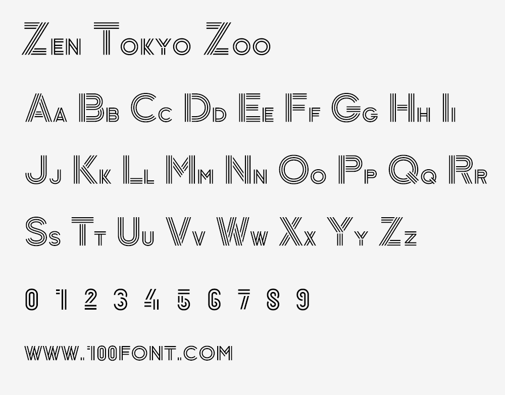 【Zen Tokyo Zoo】一个有趣而时尚的免费英文字体