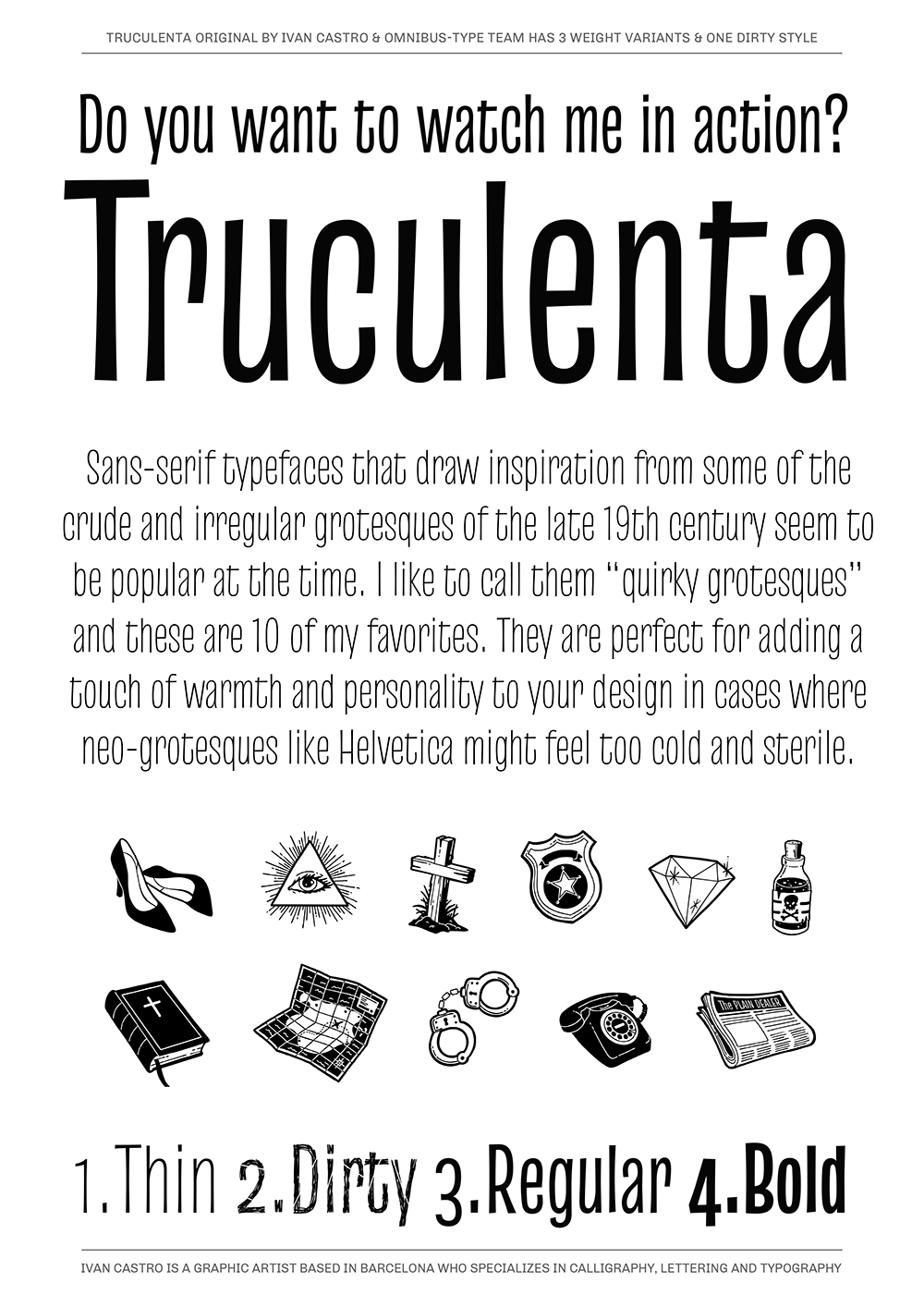 【Truculenta Original】既复古又充满个性的不规则无衬线字体