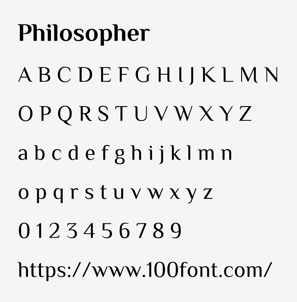 【Philosopher】一款现代、优美而知性的无衬线字体