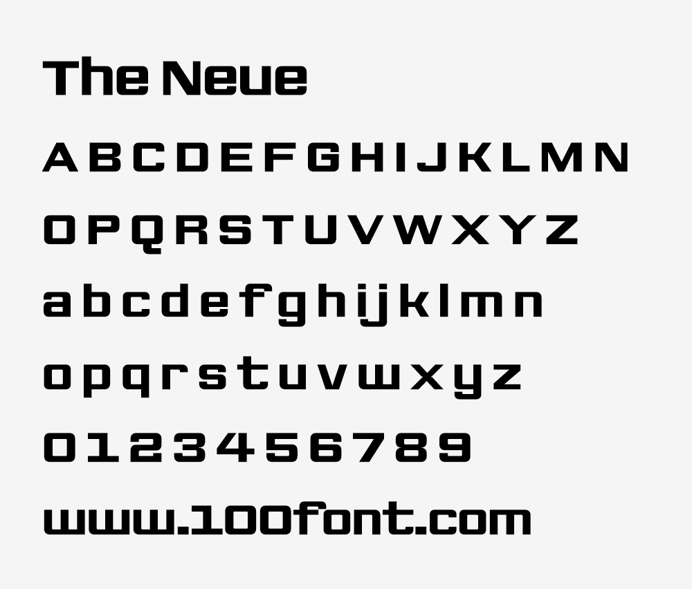 【The Neue】一种基于芝加哥自由运动的开源字体
