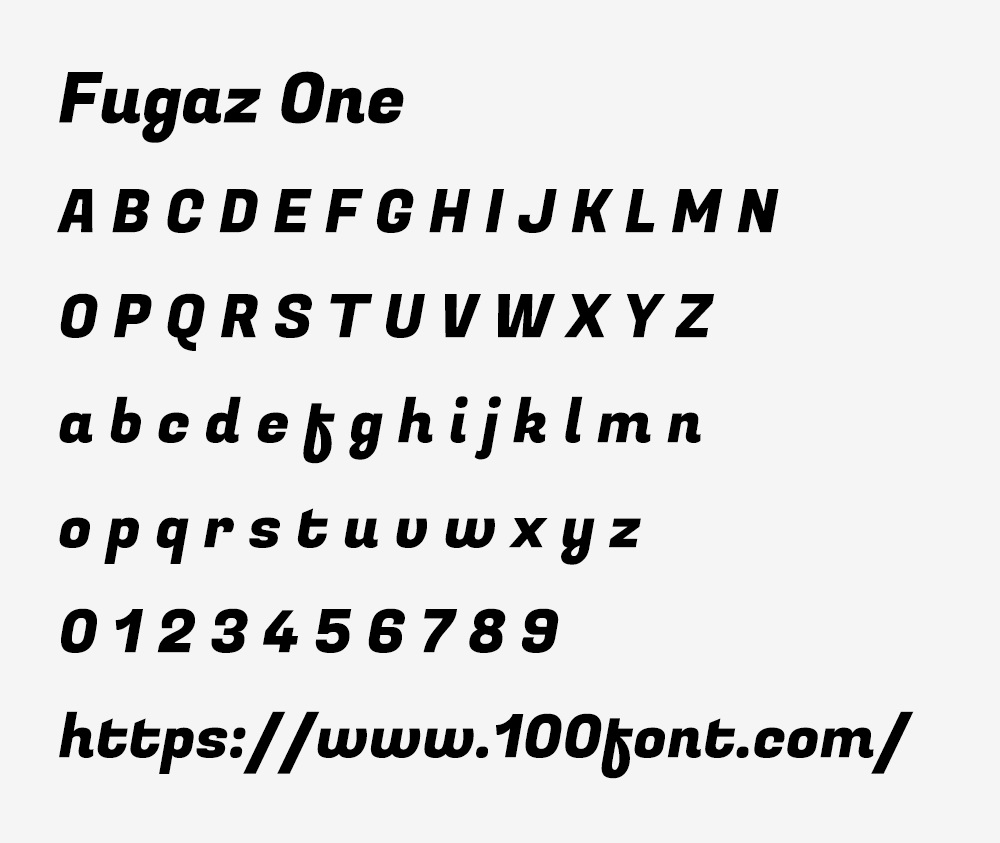 【Fugaz One】一种极具几何感和手写风格的无衬线字体
