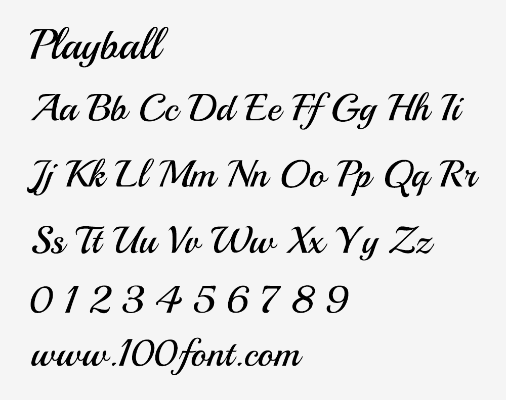 【Playball】一款优雅的书信风格英文字体