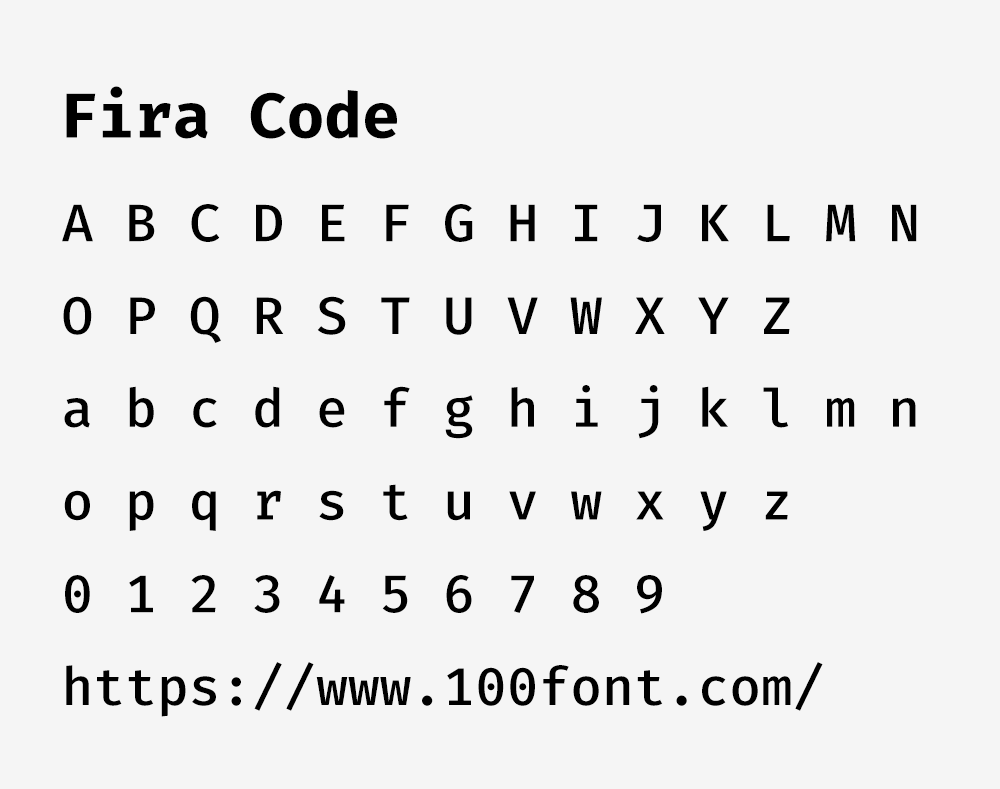 【Fira】非常适合用于编程代码、用户界面的无衬线字体
