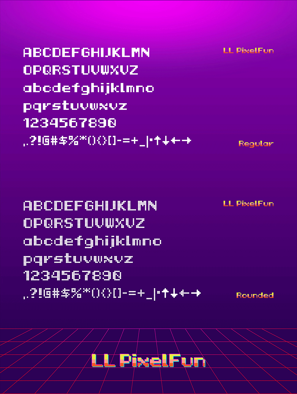 【LL PixelFun】复古电子像素风格的免费英文字体
