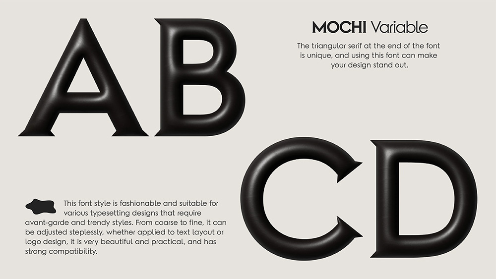 【MOCHI Variable】即前卫又复古庄重的可变英文字体