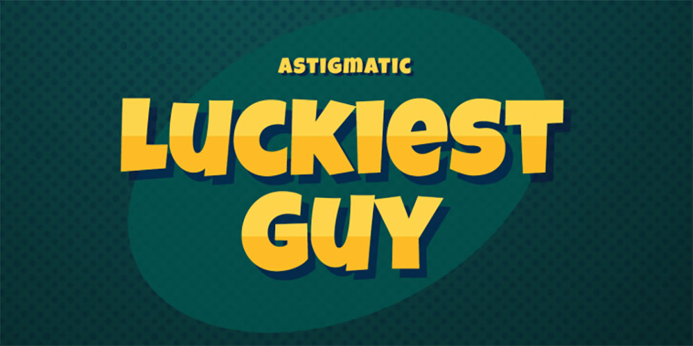 【Luckiest Guy】充满欢乐、复古和漫画感的英文字体