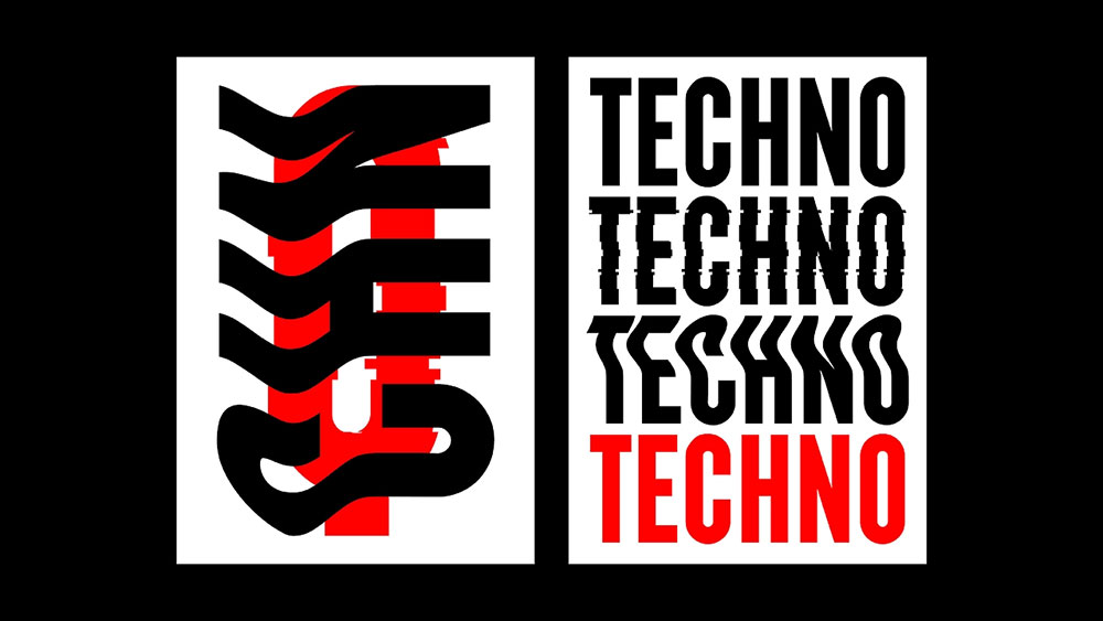 【LL DEtechno】具有扭曲和故障两种风格的英文标题字体