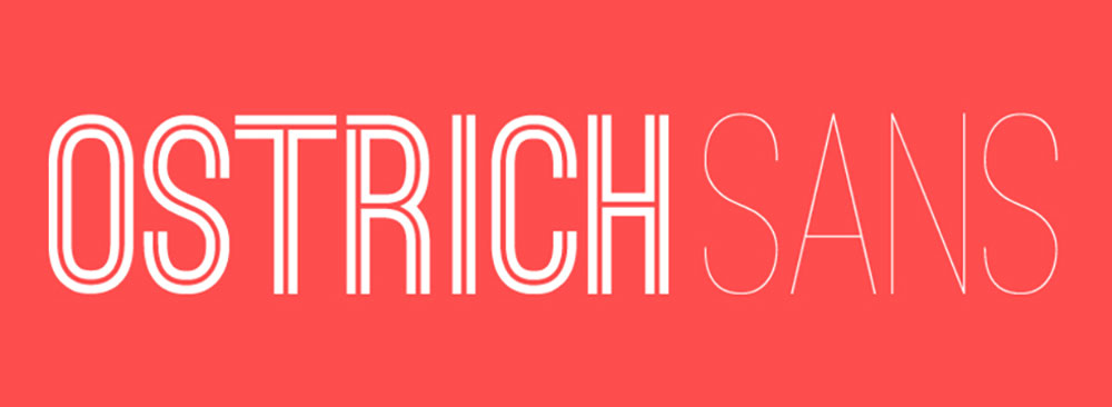 【Ostrich Sans】线条修长的华丽的现代无衬线字体