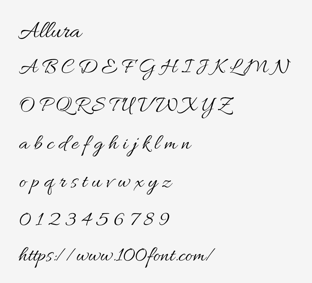 【Allura】具有手写书法美感的免费英文字体