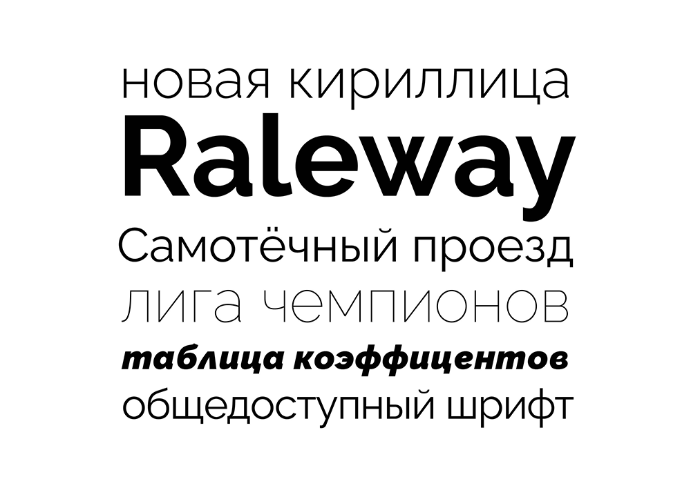 【Raleway】一款优雅的无衬线字体家族