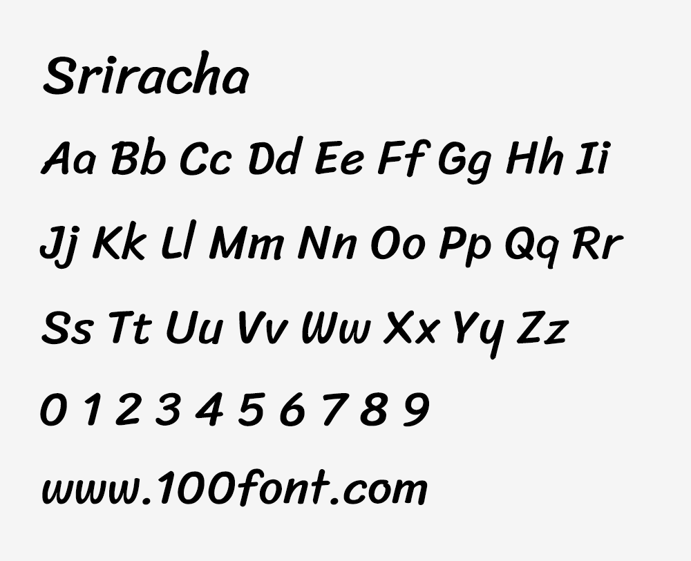 【Sriracha】一种新的泰语+拉丁语手写字体