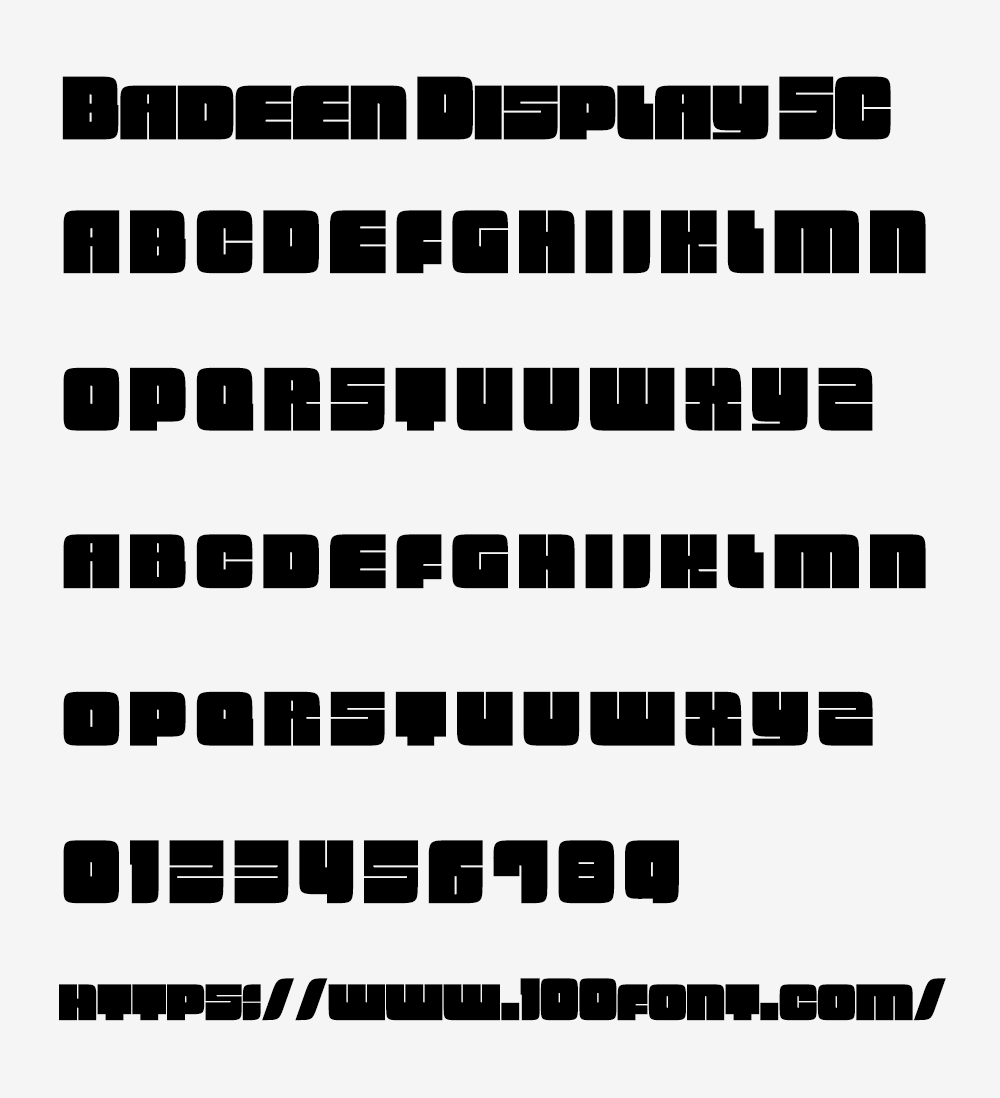 【Badeen Display】一种具有强烈、年轻特征的英文字体