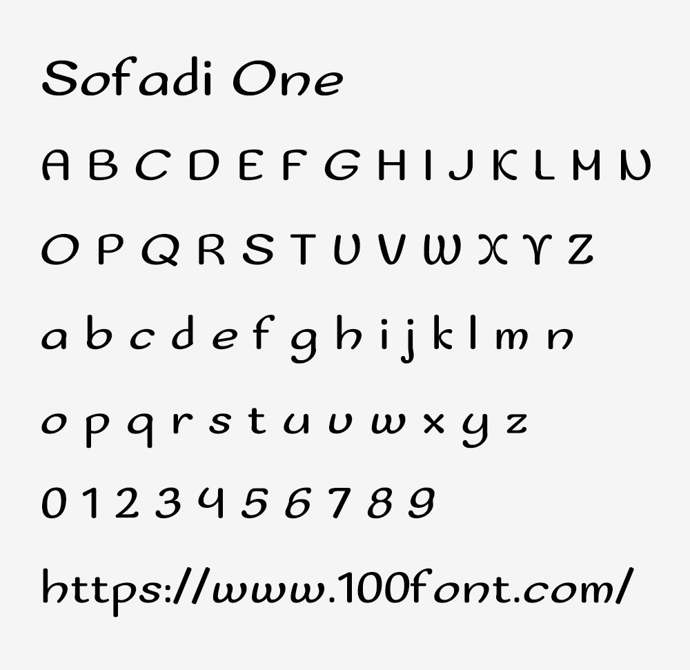 【Sofadi One】充满活力和奇幻感的圆润俏皮的英文字体