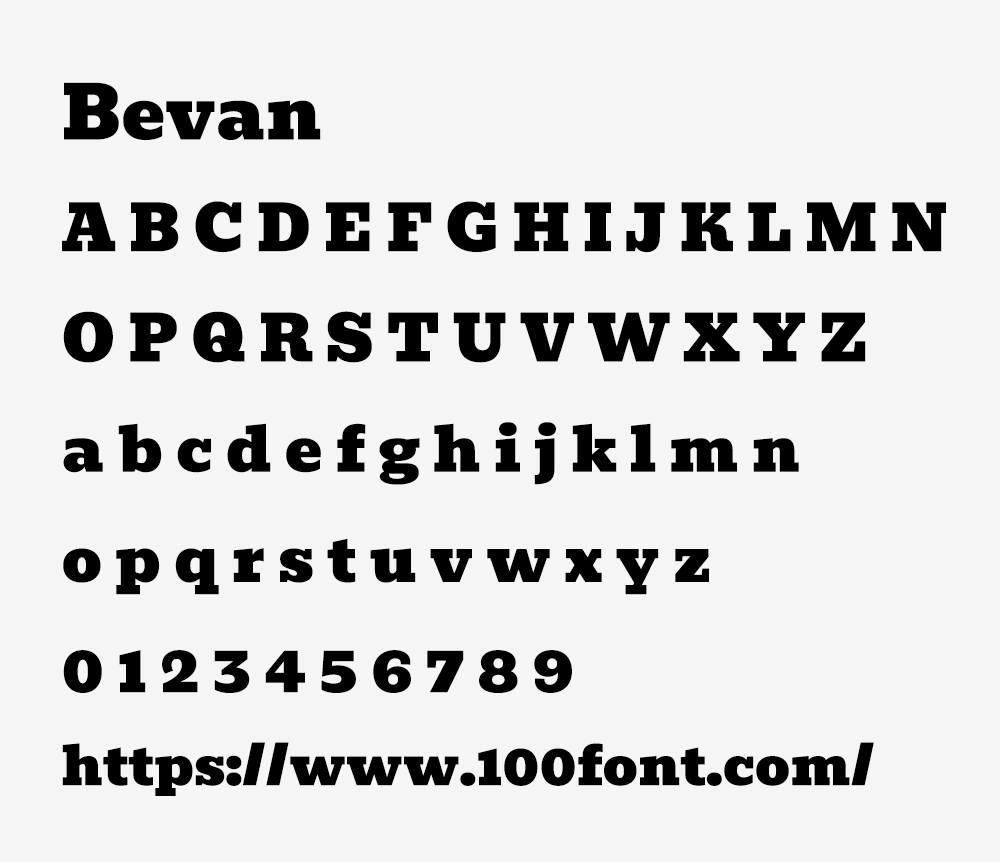 【Bevan】基于上世纪旧字体以适应网络而重新设计