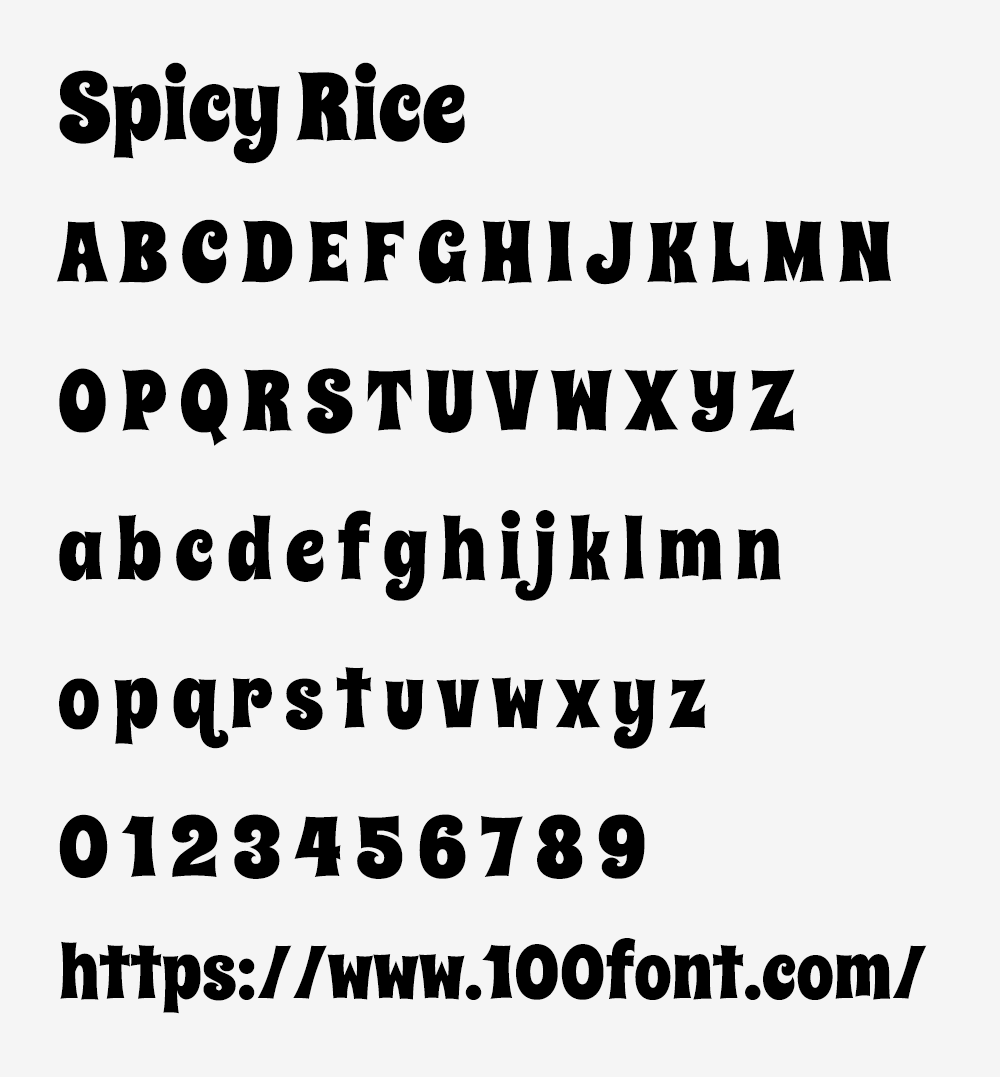 【Spicy Rice】一款带有节日欢快氛围感的免费英文字体