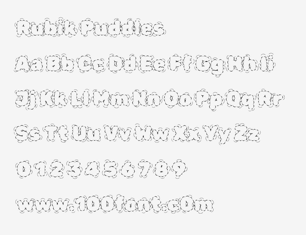 【Rubik Puddles】一款有趣可爱的Rubik derived fonts