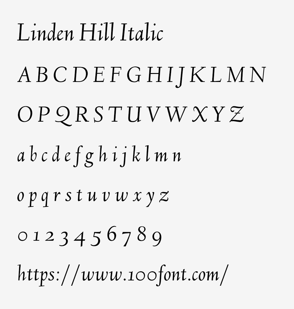 【Linden Hill】Deepdene字体的数字复刻版