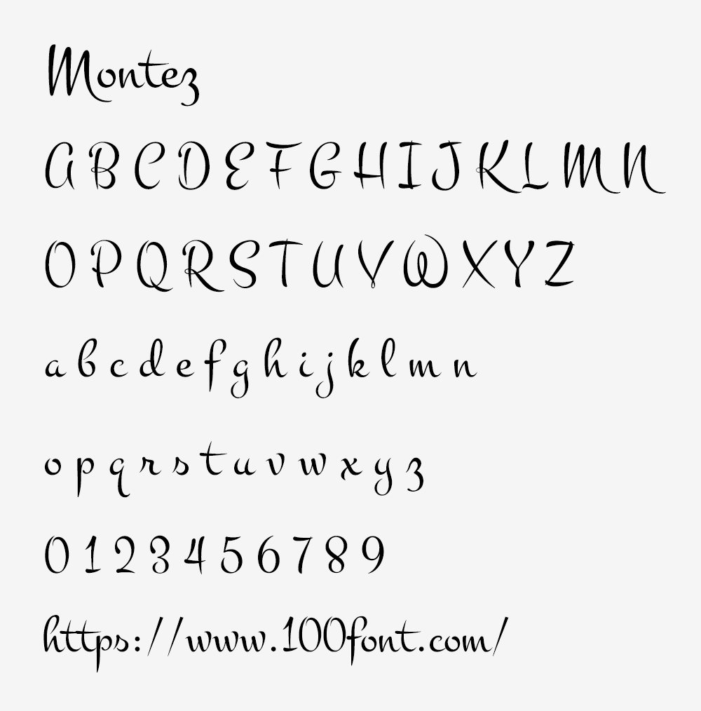 【Montez】一款柔美优雅的开源免费英文字体