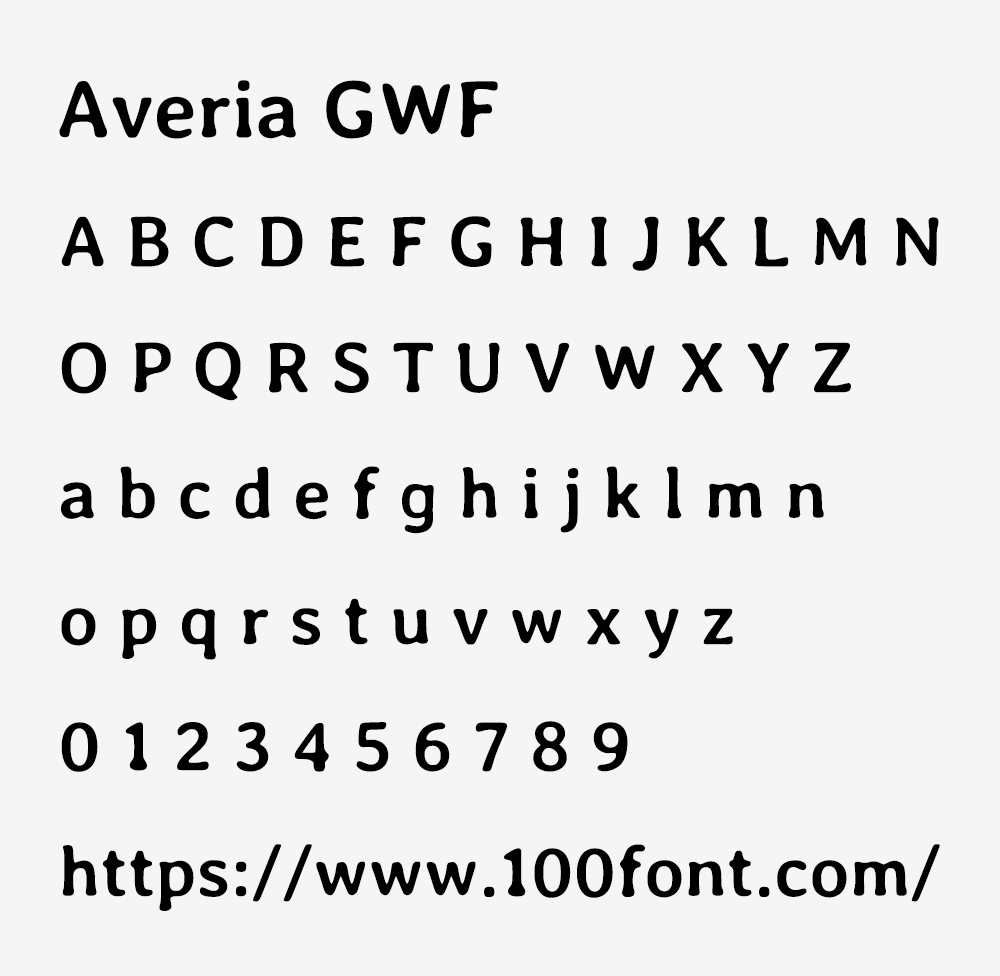 【Averia】模拟传统印刷或墨水浸染质感的英文字体