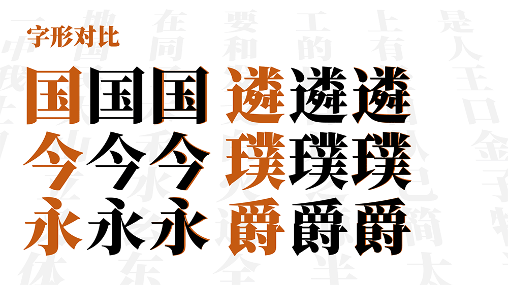 【USMCC源简特粗体】由思源宋体反向插值制作的新字体