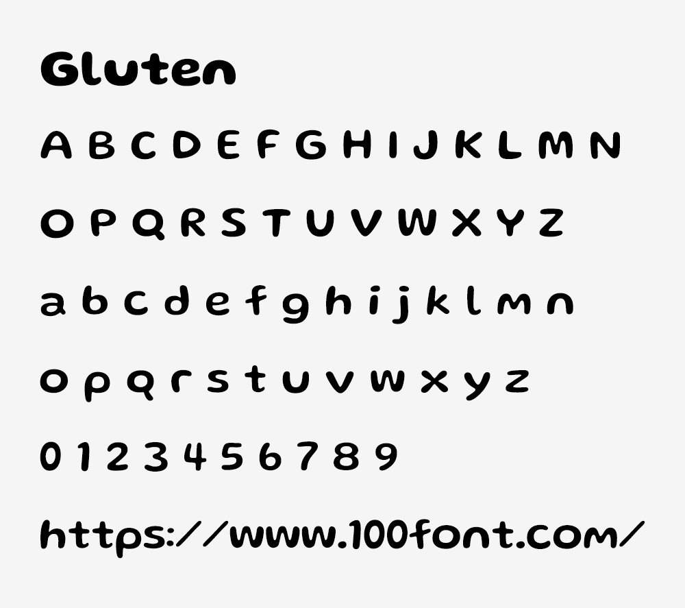【Gluten】一款圆润饱满有趣的免费英文字体