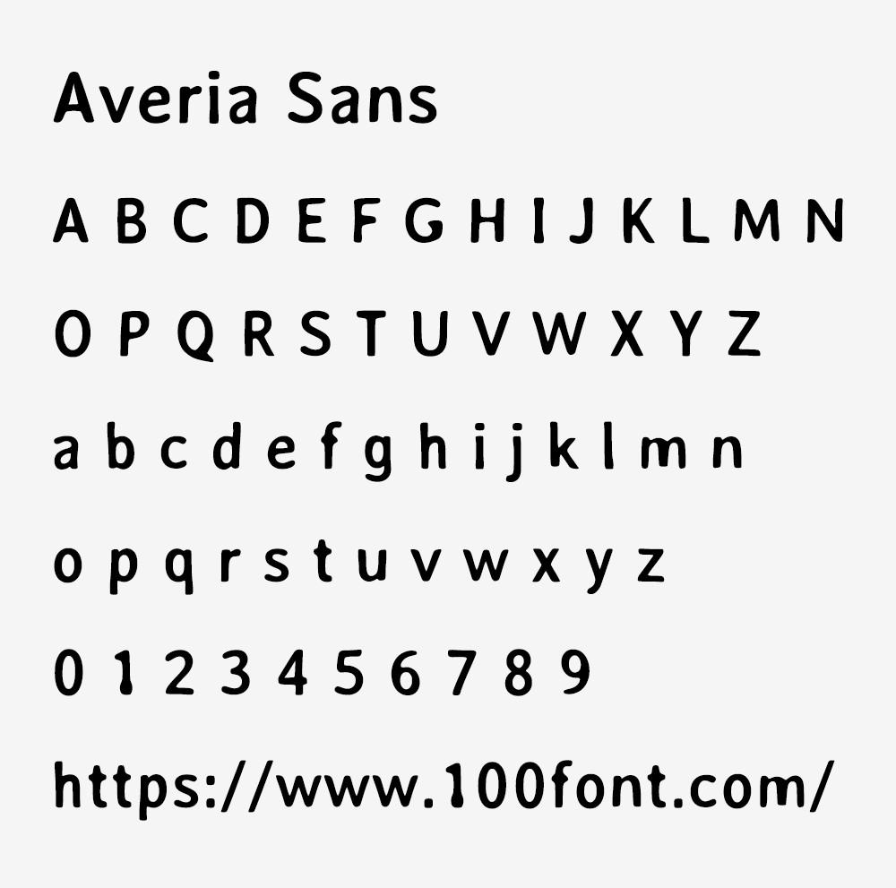 【Averia Sans】兼具现代感和手工艺气质的复古无衬线字体