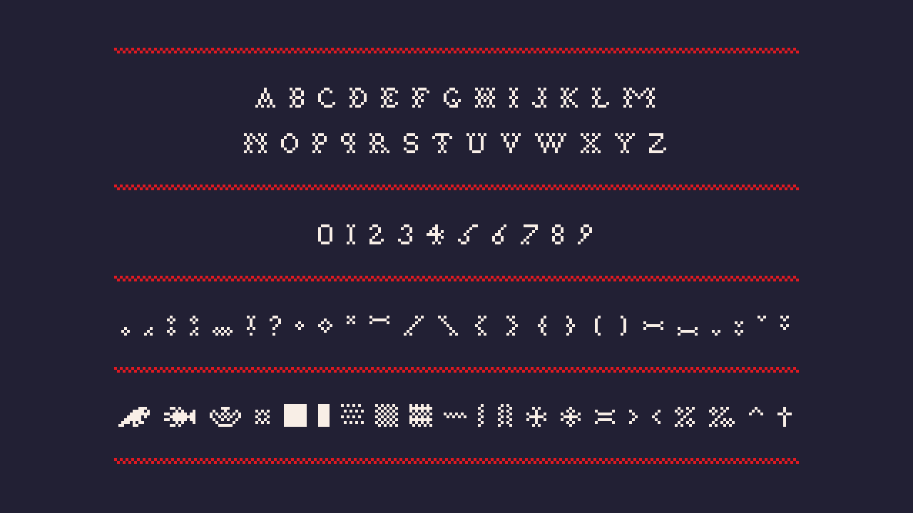 【Pixtile】CC0协议免费字体,含162 个字形,支持4种语言