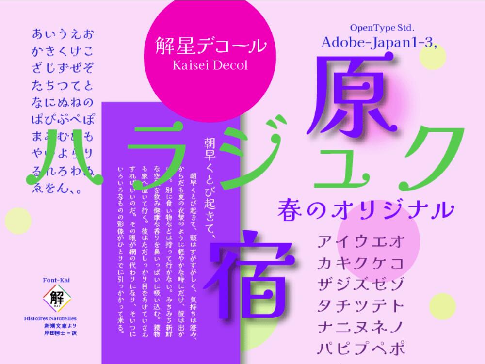 【解星系列字体】比传统明朝风格更粗,电子媒体可读性更佳