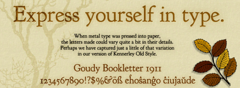 【Goudy Bookletter 1911】基于Frederic Goudy设计的肯纳利旧体
