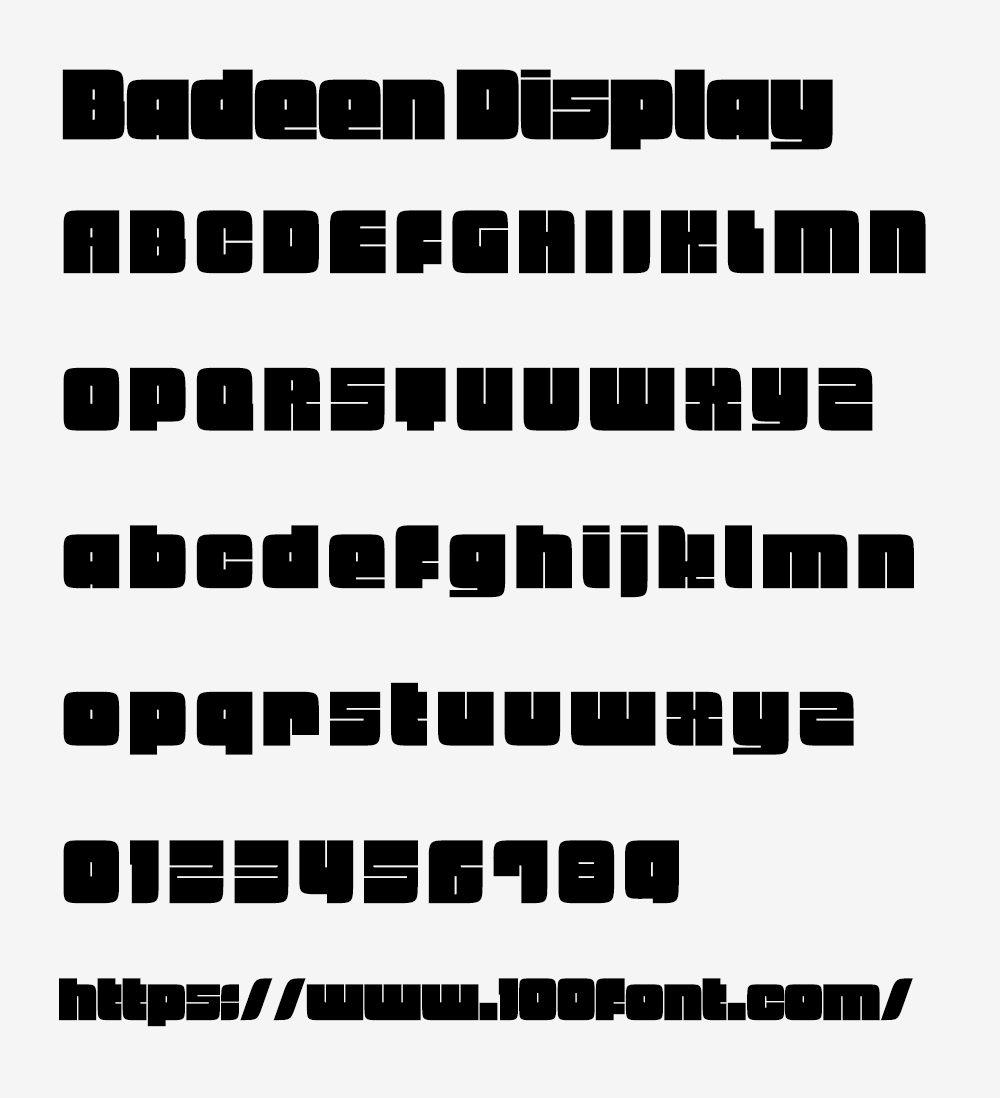 【Badeen Display】一种具有强烈、年轻特征的英文字体