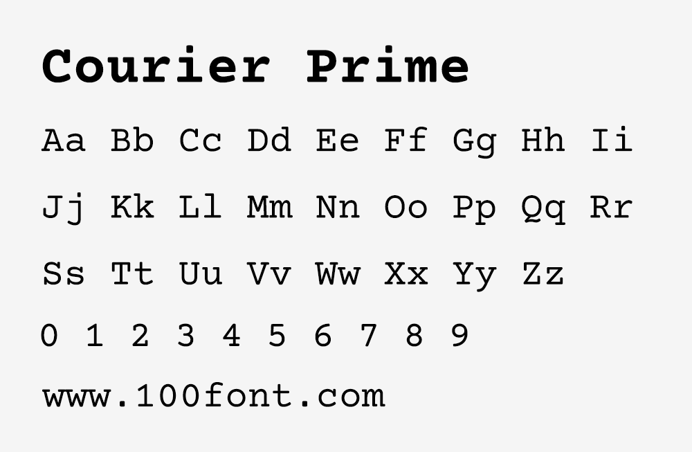 【Courier Prime】一种专为剧本设计的等宽字体