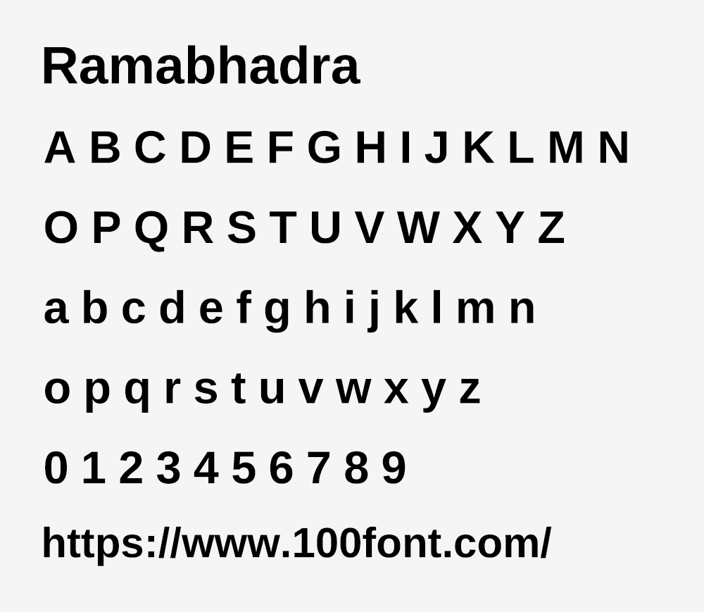 【Ramabhadra】专为标题文字设计的泰卢固语字体