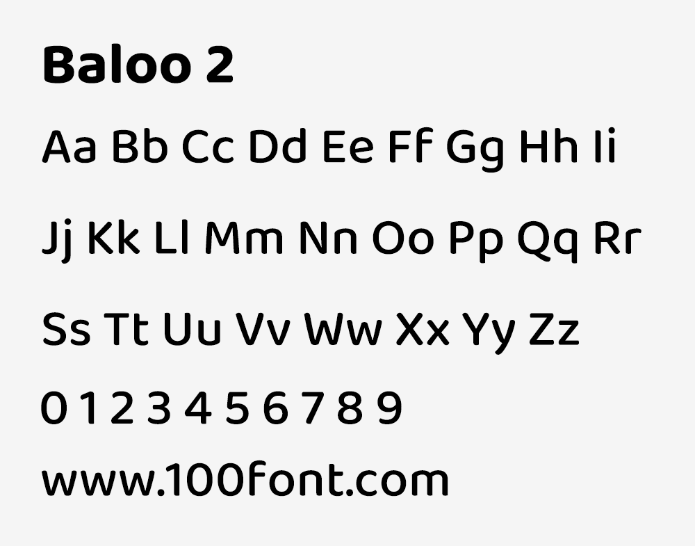 【Baloo 2】适用于母婴或者儿童行业的可爱英文字体