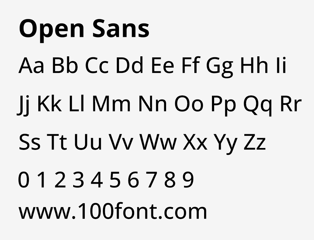 【Open Sans】一种人文主义无衬线免费英文字体