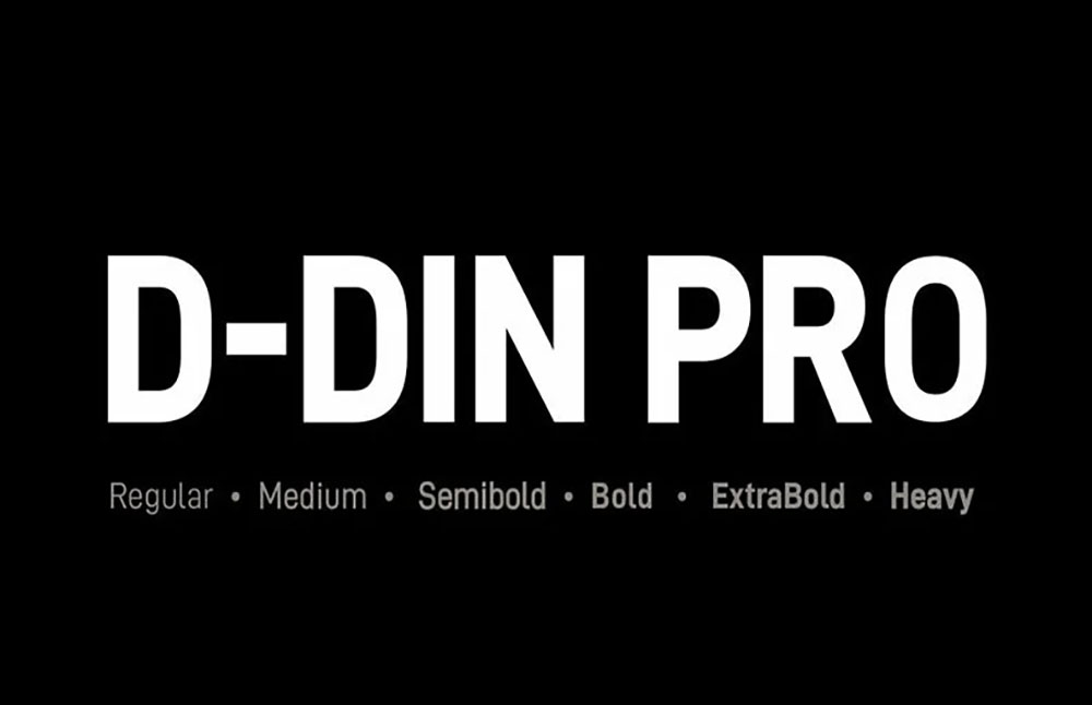 【D-DIN PRO】一种多用途无衬线免费英文字体