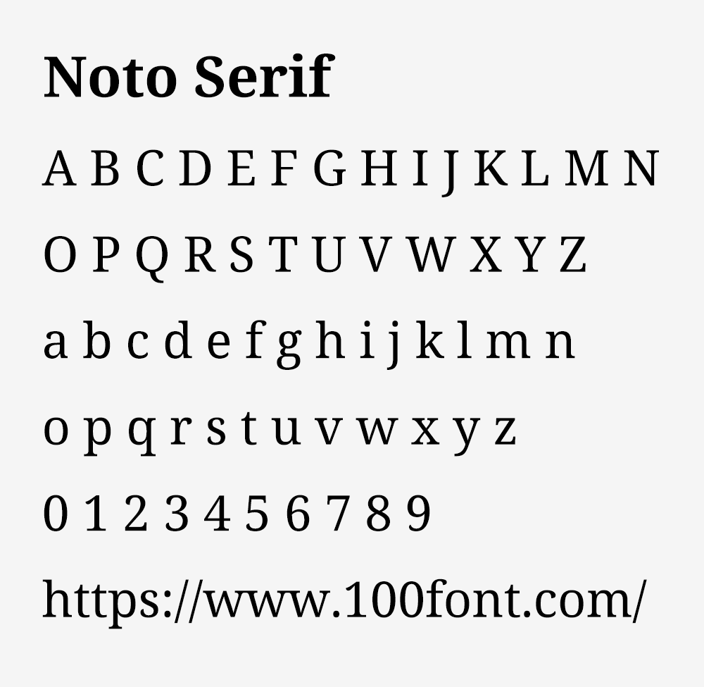 【Noto Serif】一个高质量免费英文字体