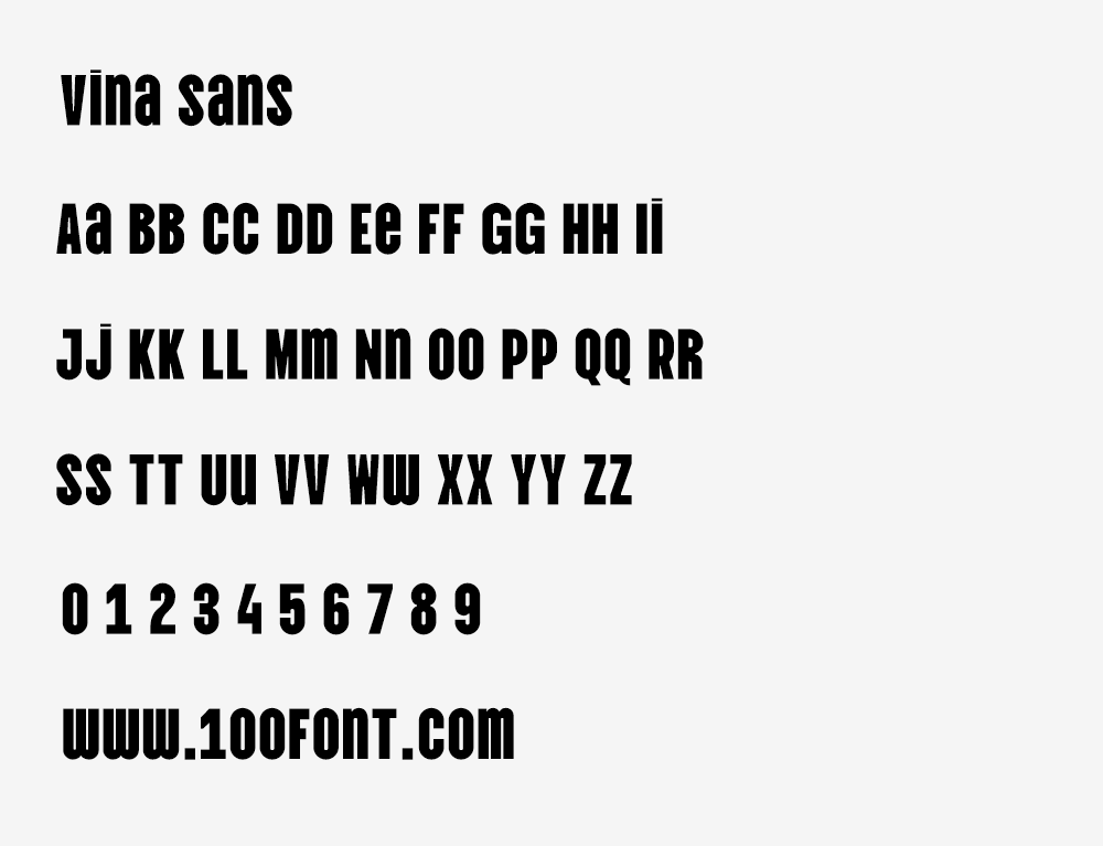 【Vina Sans】来自越南各地的路牌、传单和海报上的字母