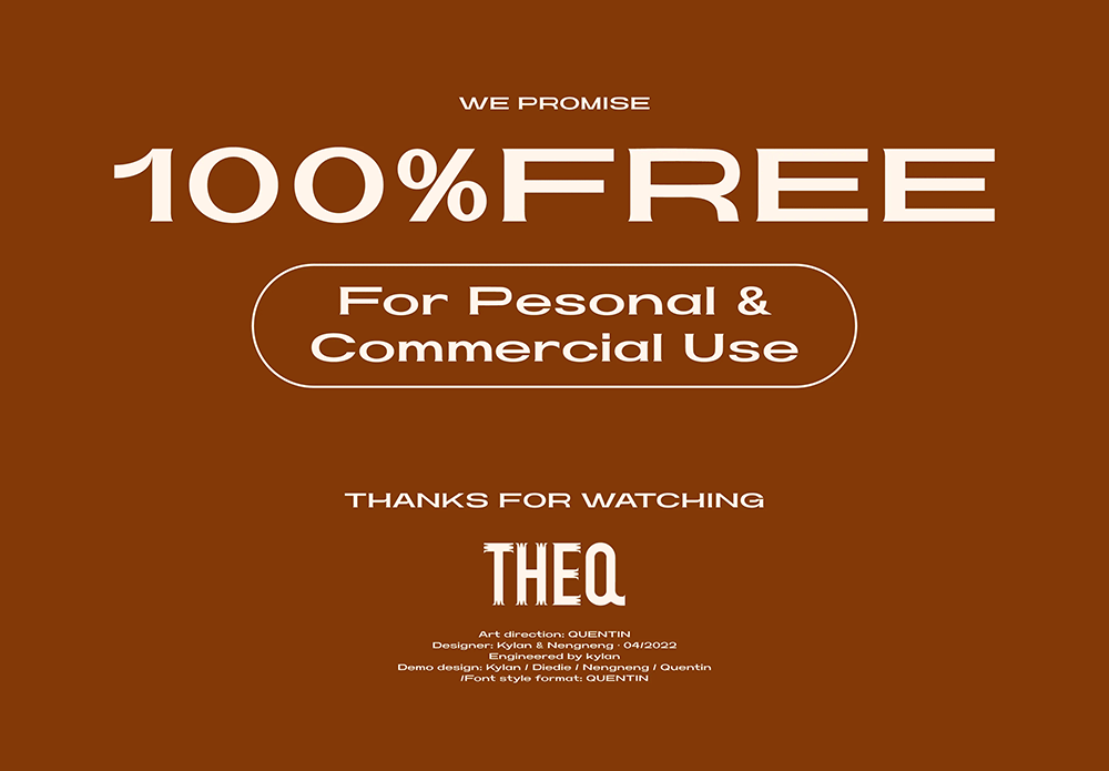 【THEQ Hope】适合在标题中使用的免费英文字体