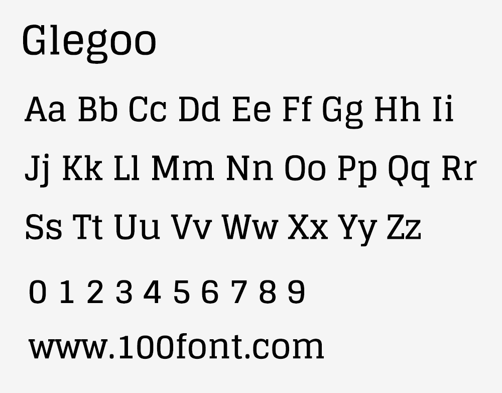【Glegoo】一款真正现代的平板衬线英文字体