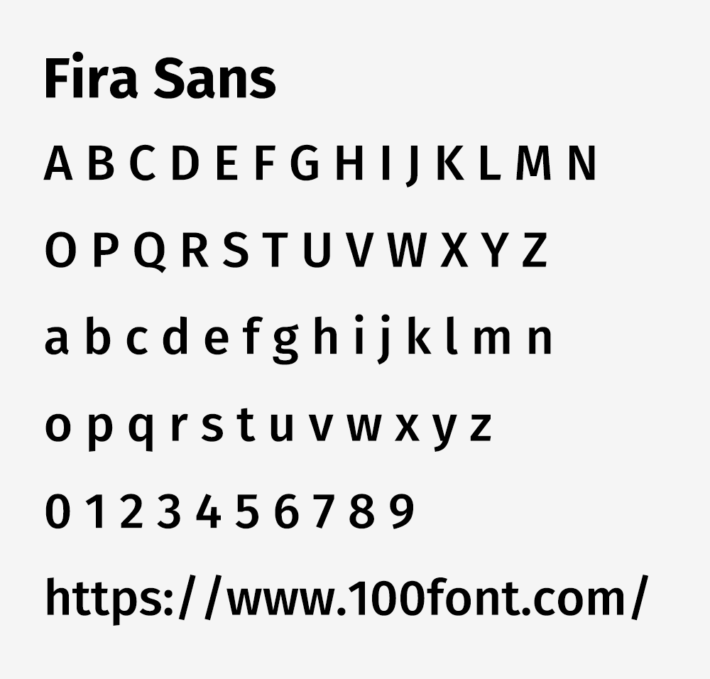 【Fira】非常适合用于编程代码、用户界面的无衬线字体