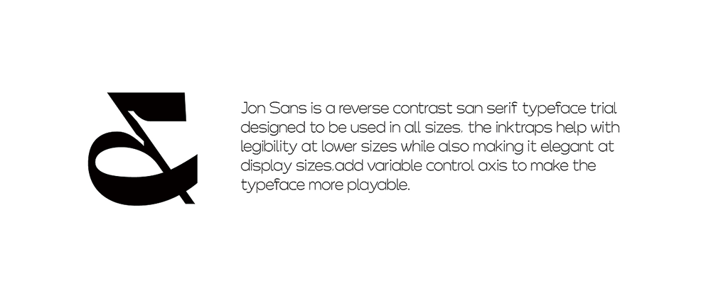 【Jon Sans】一套逆反差西文可变免费字体