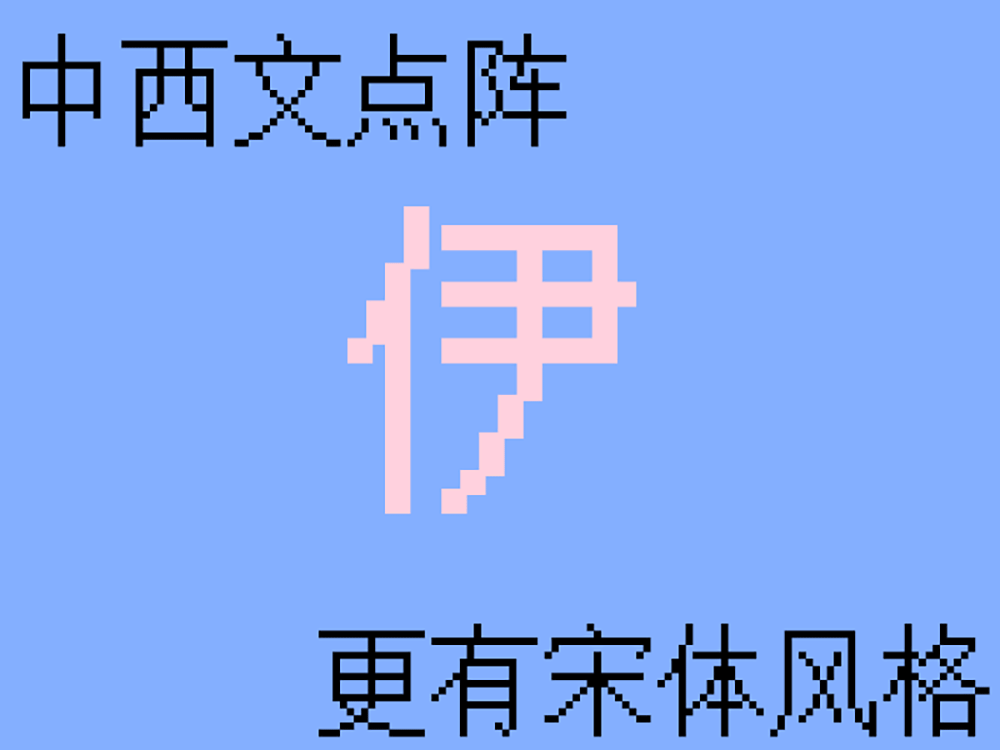 【纳米点宋】适合用于编程的Mono点阵字体