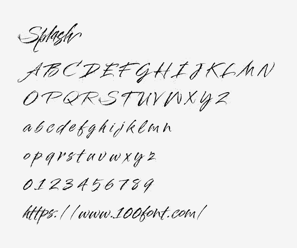 【Splash】灵感来自墨水飞溅的免费英文字体