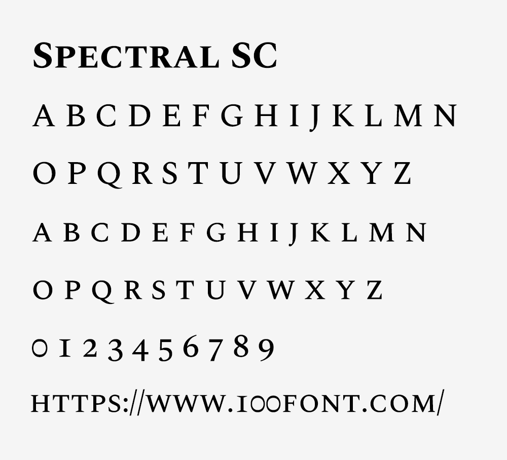 【Spectral】一款适用于屏幕显示的免费英文衬线字体
