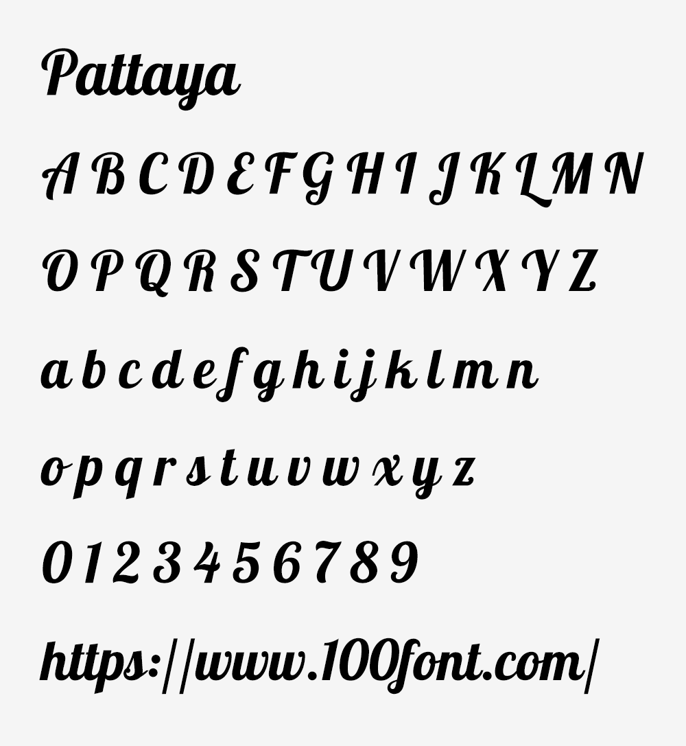 【Pattaya】一种非正式无环设计风格的泰文字体
