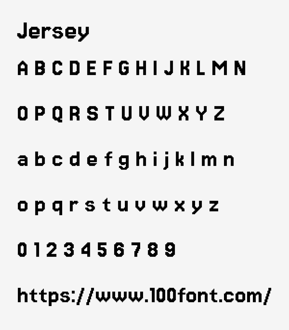【Jersey】充满运动感的支持编织设计的多用途无衬线字体